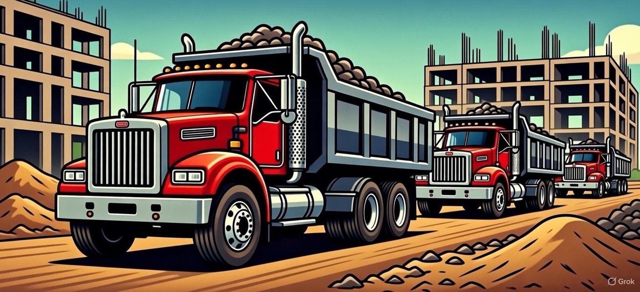 Dump Trucks Arriving